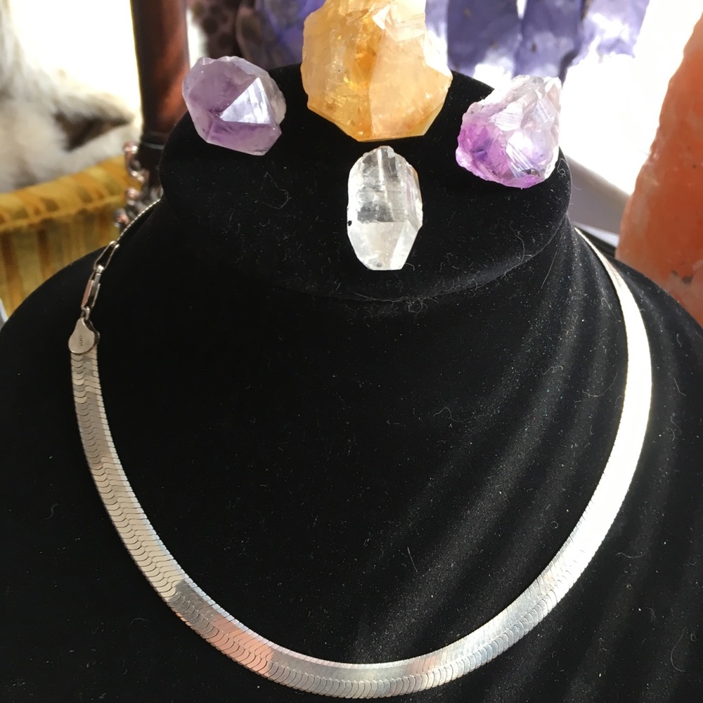 Sterling silver 925 herringbone necklace